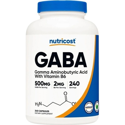 Nutricost GABA 500 mg + В6 2 mg [240 капсули]
