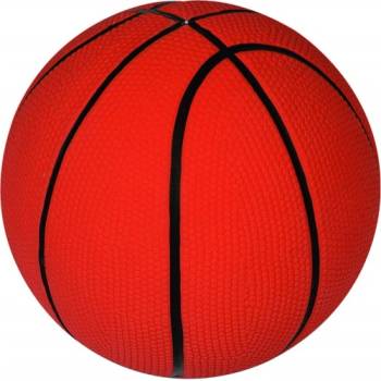 Flamingo Toy Wofna Basketball Orange - играчка за куче, латексова баскетболна топка, с пищялка, 13 см - 1 бр, Белгия - 501992