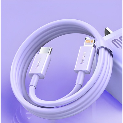 Baseus CAYS001505 USB-C PD / Apple Lightning 20W, 1m, fialový