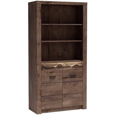 Jarstol Висока етажерка с led осветление indianapolis i-5 тъмна пепел