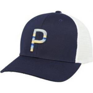 PUMA Sundown Trucker Snapback P Cap Blue/White - magazinko