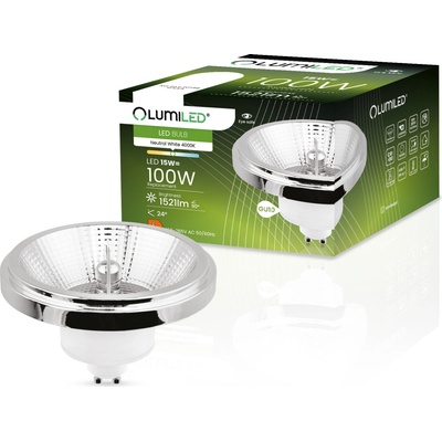 Lumiled LED žiarovka GU10 ES111 15W = 100W 1521lm 4000K Neutrálna 24° Strieborná