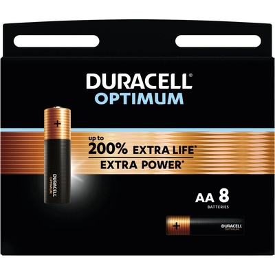 Алкална батерия duracell optimum lr6 -8 бр. в блистер- 1.5v (dur-ba-lr6-optimum-8pk)