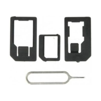 Adaptér pro nano a microSIM karty + jehla na vyjmutí SIM karty