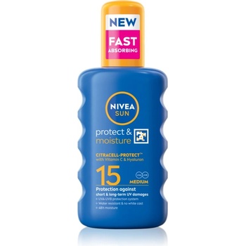 Nivea SUN Protect & Moisture спрей за загар SPF 15 200ml