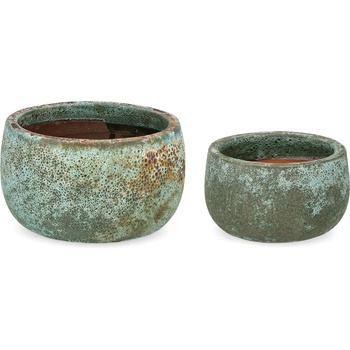 Bizzotto ДЕКОРАТИВНА САКСИЯ 2БР. duyen ЗЕЛЕНА (0790731)