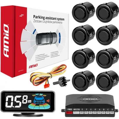 AMiO LED GRAF 3D vnější, černé GOLD 18mm 8ks