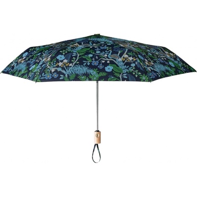 Rifle Paper Peacock deštník skládací zelený