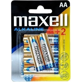 Image 1 of Maxell Алкална батерия MAXELL LR-6 / 4+2 бр. в опаковка 1.5V - ML-BA-LR6-4+2 (ML-BA-LR6-4plus2)