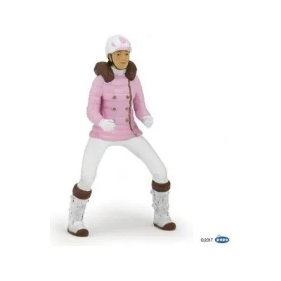 Papo - Фигурка за колекциониране и игра - Момиче жокей със зимни дрехи (52011)