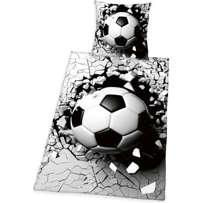 Sconto obliečky FUTBAL čierna/biela 70x90 140x200