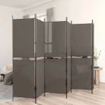 vidaXL Параван за стая, 6 панела, антрацит, 300x180 cм, текстил (350224)