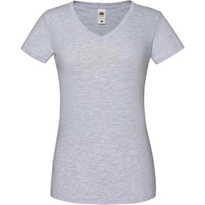Fruit of the Loom Dámske bavlnené triko 61 444 0 Heather Grey