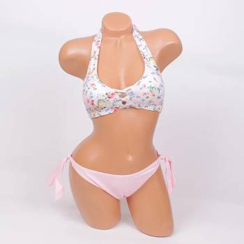 Image 1 of Бледорозов бански с нежни цветя - чашка В