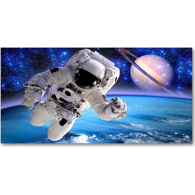 Fotoobraz sklenený na stenu do obývačky kozmonaut 100x50 cm