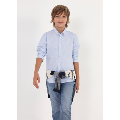Mayoral košile s dlouhým rukávem a vzorem světle modrá – Zboží Dáma Mayoral košile s dlouhým rukávem a vzorem světle modrá – Zboží Dáma