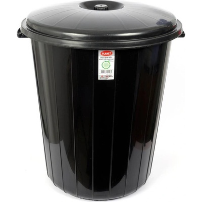 Ugurlar Plastik 70 л голям черен кош за боклук с горен капак Planet (013326)