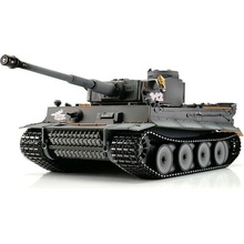 TORRO tank PRO 1/16 RC Tiger I predchádzajúca verzia šedá kamufláž - infra IR - dym z hlavne