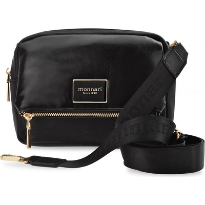 Monnari sportovní kabelka dámská crossbody kabelka s dlouhým popruhem s logem černá