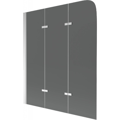 Mexen Felix душ параван 3-крилен 120 x 140 cm, графит, хром - 890-120-003-01-40 (890-120-003-01-40)