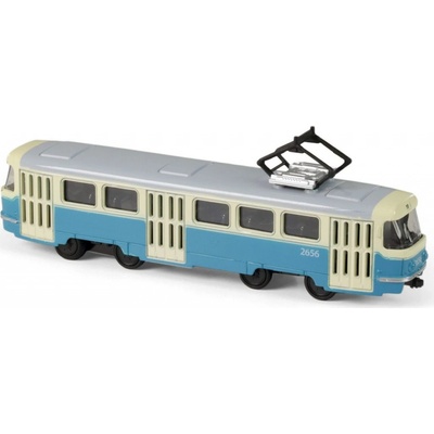 Rappa Kovová tramvaj na zpětný chod Tatra T3 - 16 cm modrá