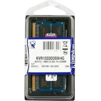 Image 1 of Kingston ValueRAM Notebook 4GB DDR3 1333MHz KVR1333D3S9/4G