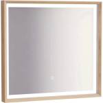 Inter Ceramic Огледало с осветление Inter Ceramic, правоъгълно, 75x70 см, дървена рамка (7575)