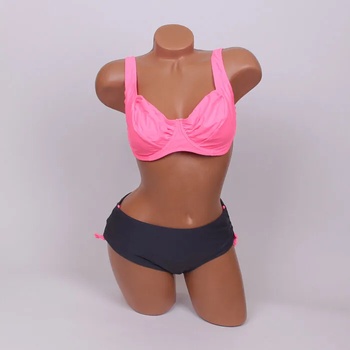 Image 1 of Дамски бански в розово и тъмносиво - чашка d/e/f