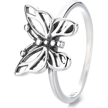 Silenti Jewelry Сребърен пръстен "Пеперудени Криле" - 6 - 52мм (16.6мм диам. )