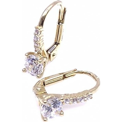 Jan Kos jewellery zlaté náušnice s bílým kamenem 59637811