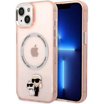 KARL LAGERFELD iPhone 14 6, 1" hardcase pink Iconic Karl&Choupette Magsafe (KLHMP14SHNKCIP)