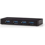 Nedis 4xUSB 3.0 (UHUBU3420BK)