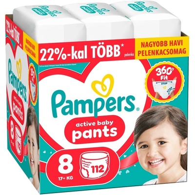 Pampers Active Baby Пелени-гащички 17kg+ XL 8 (112 бр. ) (80894754)