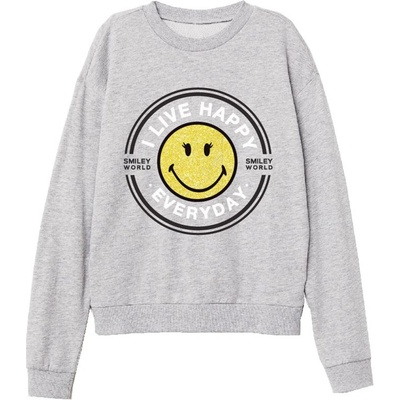Smiley World mikina 5218139 sivý melír