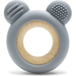 Lorelli Premium СИЛИКОНОВА ГРИЗАЛКА С БУК МЕЧЕ natural grey (10210910003)