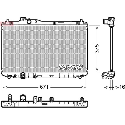 Chladič motora, chladič vody DENSO DRM40037