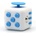 FIDGET CUBE 3,5 x 3,5 cm Modrá
