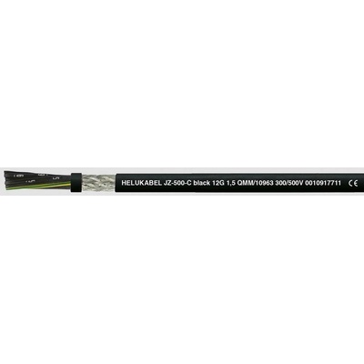 Helu JZ-500-C Black 10959-1000 riadiaci kábel 3 G 1.5 mm² 1000m čierna