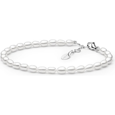 Gaura Pearls perlový náramek Tália stříbro říční perla FCW355-B bílá