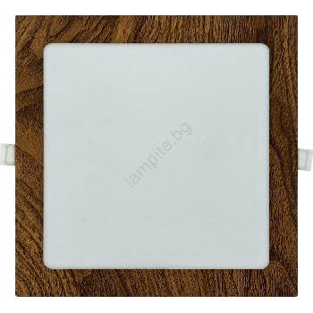 Baterie Centrum LED Лампа за окачен таван SQUARE LED/18W/230V 4200K 22x22 см кафяв (BC0611)