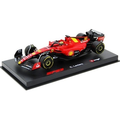 Bburago Ferrari F1 SF-23 Scuderia 16 ITALY GP 2023 CHARLES LECLERC WITH PILOT AND SHOWCASE 1:43