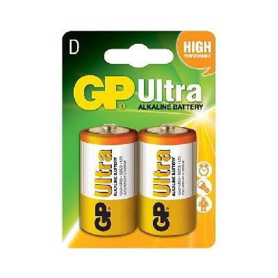 Алкална батерия gp ultra lr20 /2 бр. в опаковка/ 1.5v gp-ba-13au21-sb2 (gp-ba-13au21-sb2)
