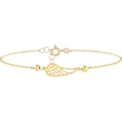Lillian Vassago zlatý náramek křídla LLV22-GB044