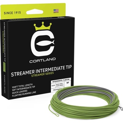 Cortland Muškařská Šnůra Streamer Intermediate Tip Space Grey/Moss Green WF 100ft Aftma: #6