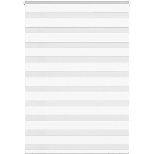 vidaXL Зеброва щора бял 100x150 см ширина на плата 95, 9 cm полиестер (4014755)