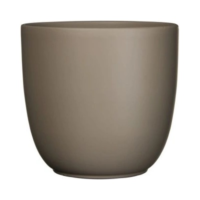 Mica КАШПА КЕРАМИЧНА КРЪГЛА tuska 20х22.5см ТАУПЕ МАТ (144298)