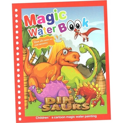 OPAKOVANE POUŽITEĽNÁ VODNÁ Omaľovánka DINOSAURY VODNÉ PERO