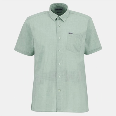Barbour Риза с къс ръкав Barbour Men's Pigment Short Sleeve Shirt - Seagrass
