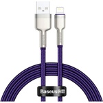Baseus Кабел USB към Lightning, 2.4A, 480Mbps, 1m - Baseus Cafule Series Metal (CALJK-A05) - Лилав