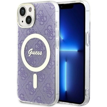 GUESS Кейс Guess GUHMP14MH4STU за iPhone 14 Plus 6.7", лилав / лилав, твърд, 4G MagSafe (GUE002757-0)